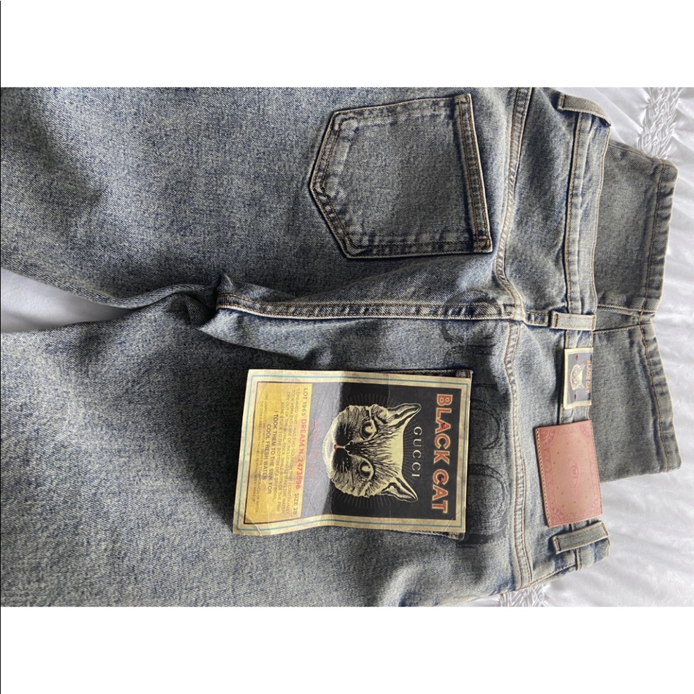 Brand new gucci jeans black cat limited edition